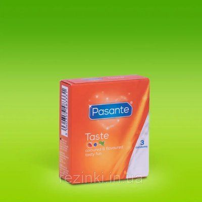Презервативы Pasante Taste набор из 3 шт. - подходят для вагинального, анального или орального секса 159 фото