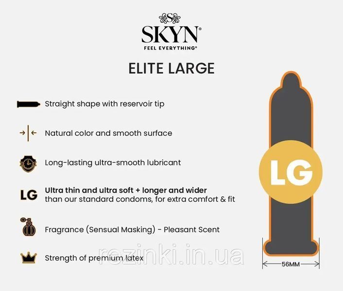 Презервативи LifeStyles SKYN ELITE LARGE ПАКОВАННЯ 12 ШТ 77 фото
