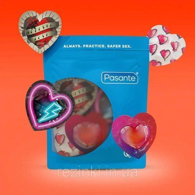 Набор презервативов Pasante Heart 12 шт - Упаковка в виде сердца, презерватив красным цветом 151 фото