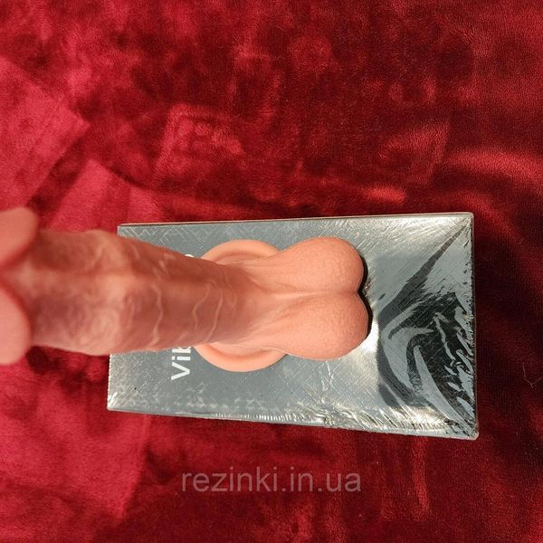 Силиконовый реалистичный огромный фаллоимитатор 9" ДИЛДО 22,8 см - Фаллоимитатор с мошонкой и присоской 242 фото